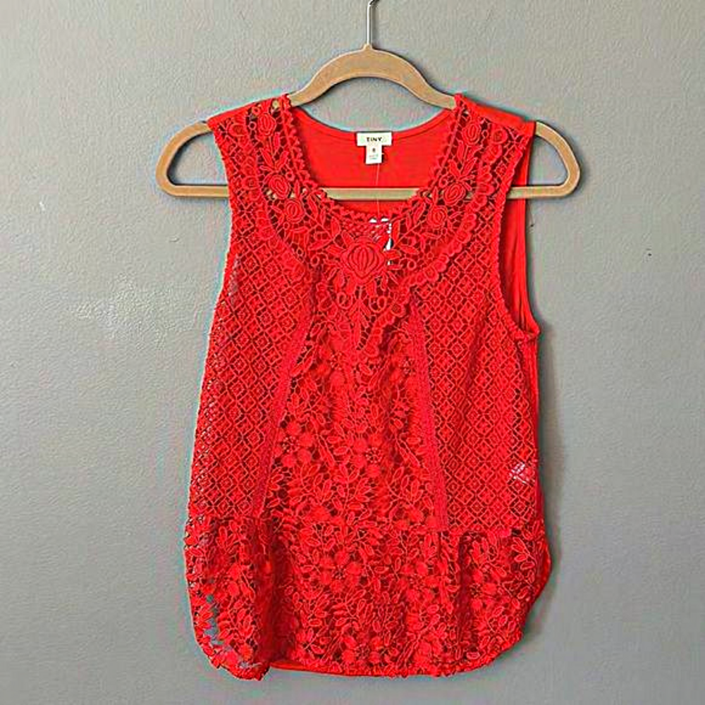 Anthropologie tiny small‎ newest tags lace front sleeveless top